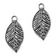 Metal Charm Leaf 19x10mm Antique silver